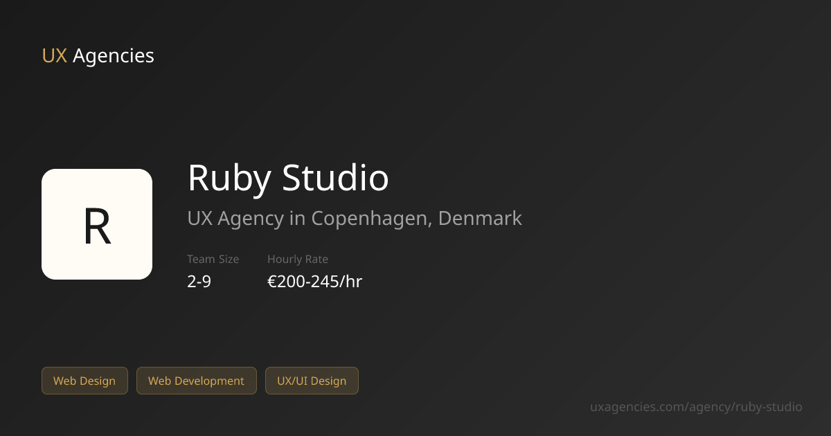 Ruby Studio - UX Agency in Copenhagen | UX Agencies | UX Agencies